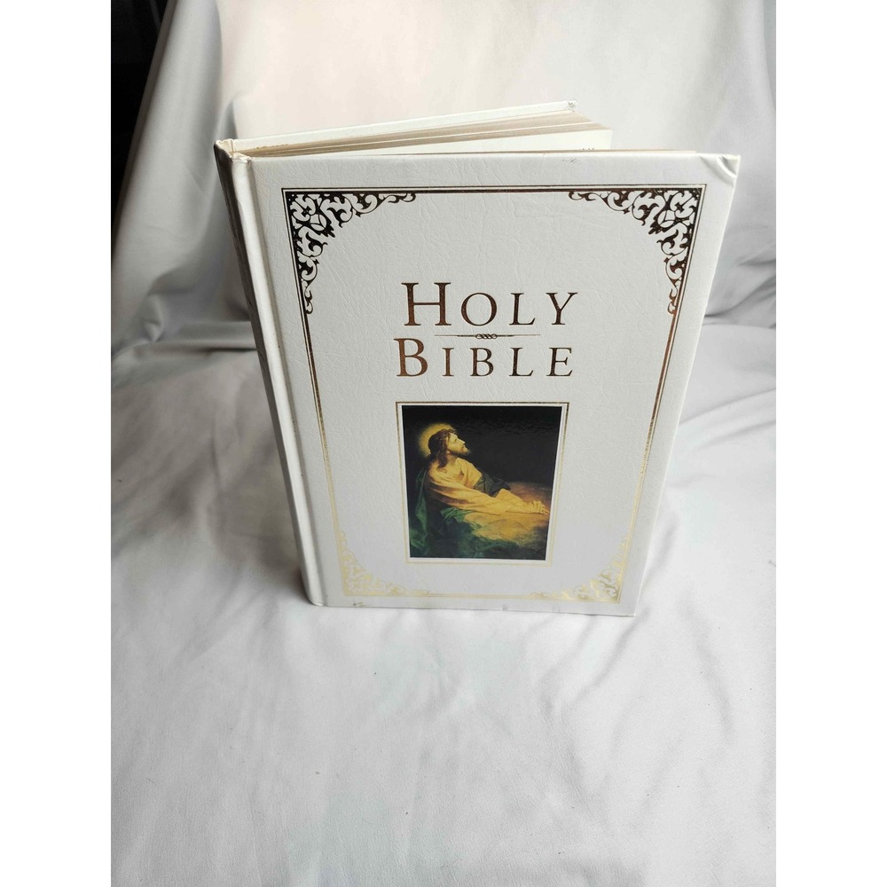 Holman King James Version Holy Bible White Hardcover Words of Christ in Red KJV